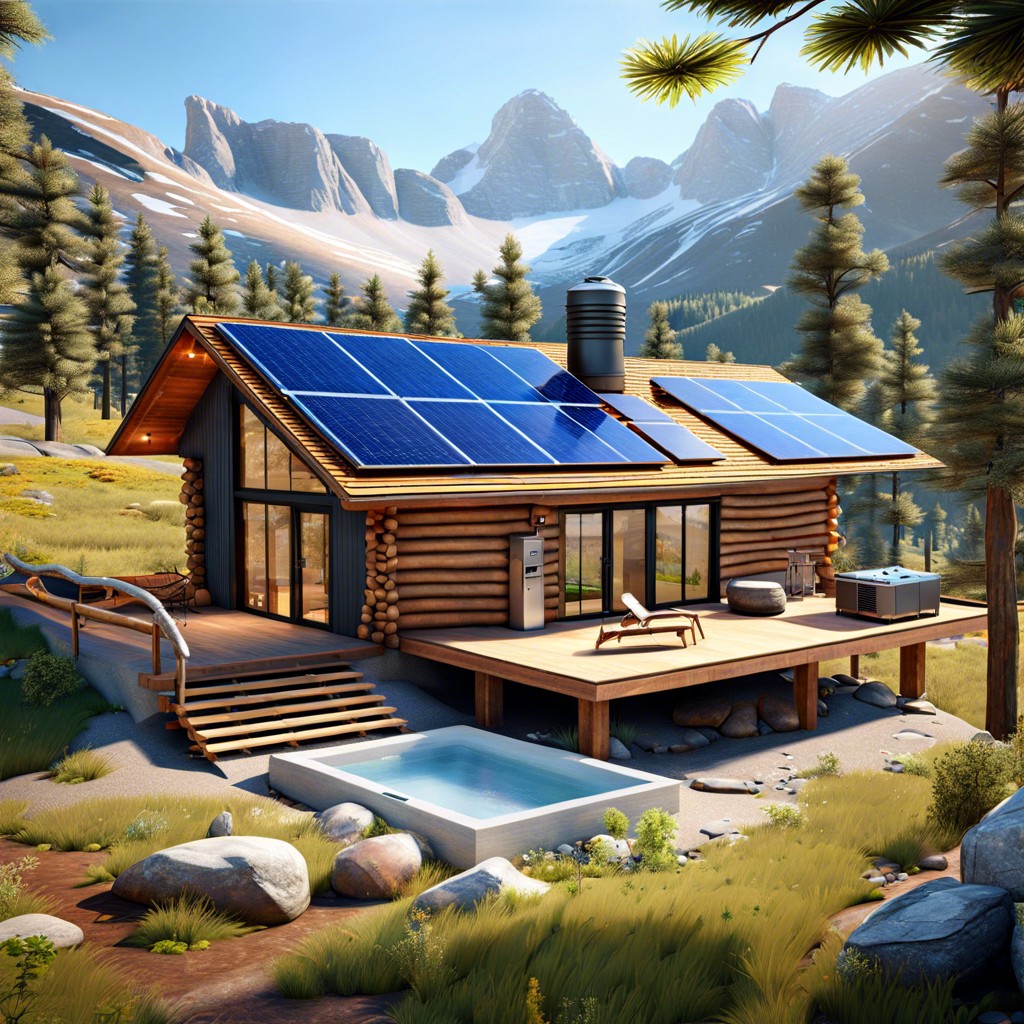 off grid mountain cabin