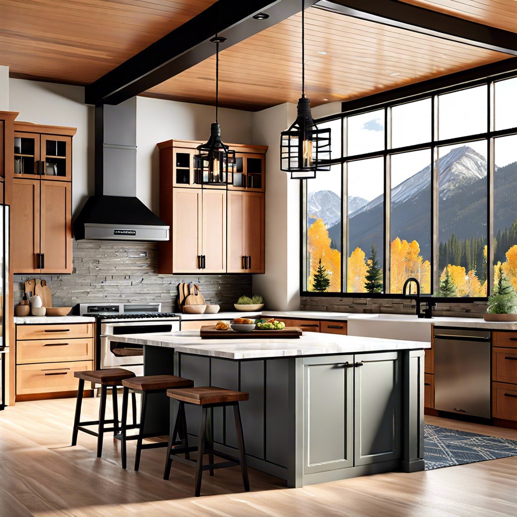 open concept kitchens with island seating