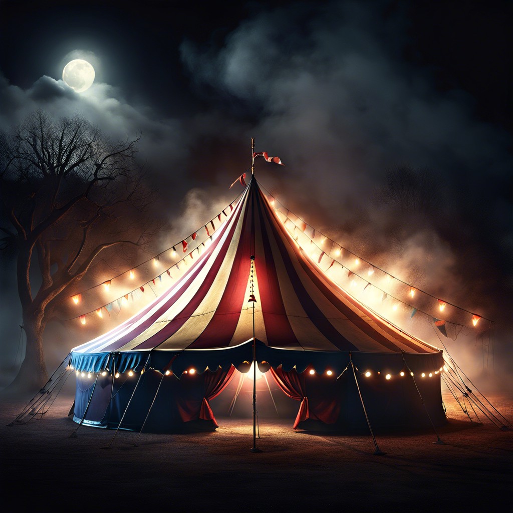 phantom circus with ghostly performers