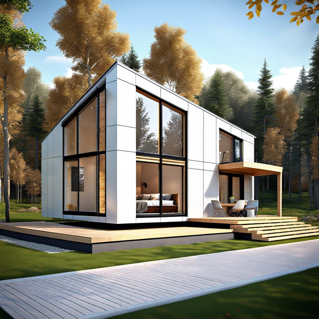 prefab house with movable walls