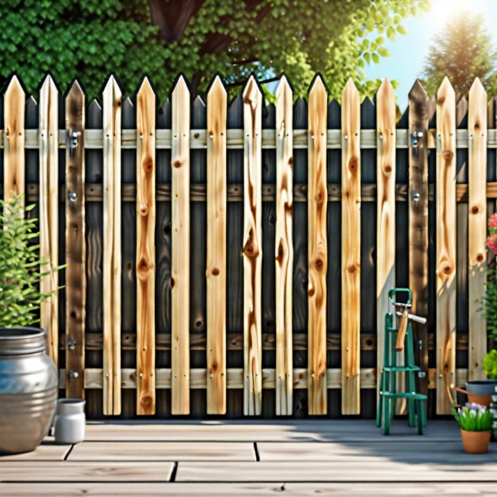 rustic wooden pallet fence
