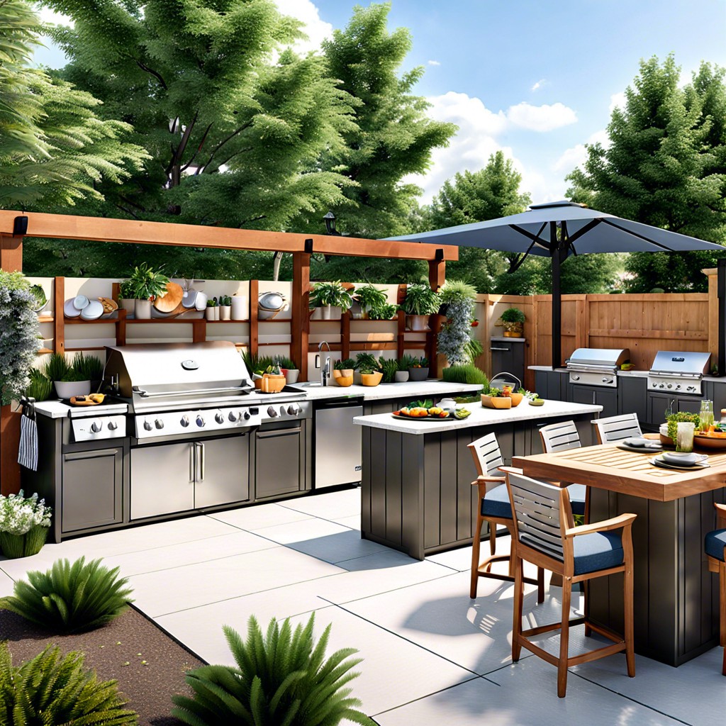 shared outdoor kitchens