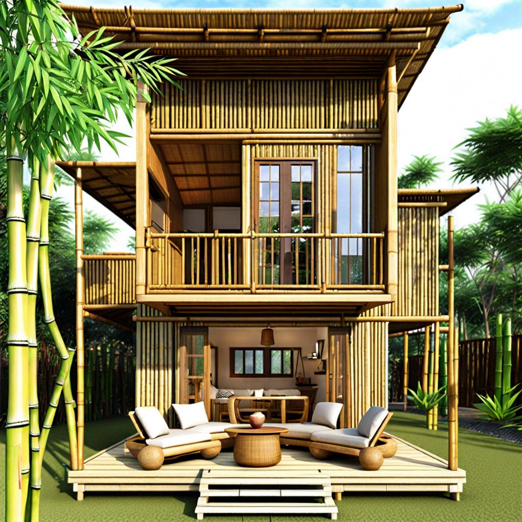 simple bamboo pergola house
