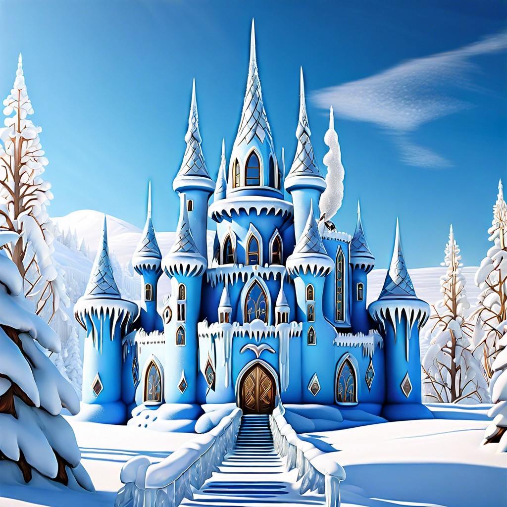 snow covered ice palace
