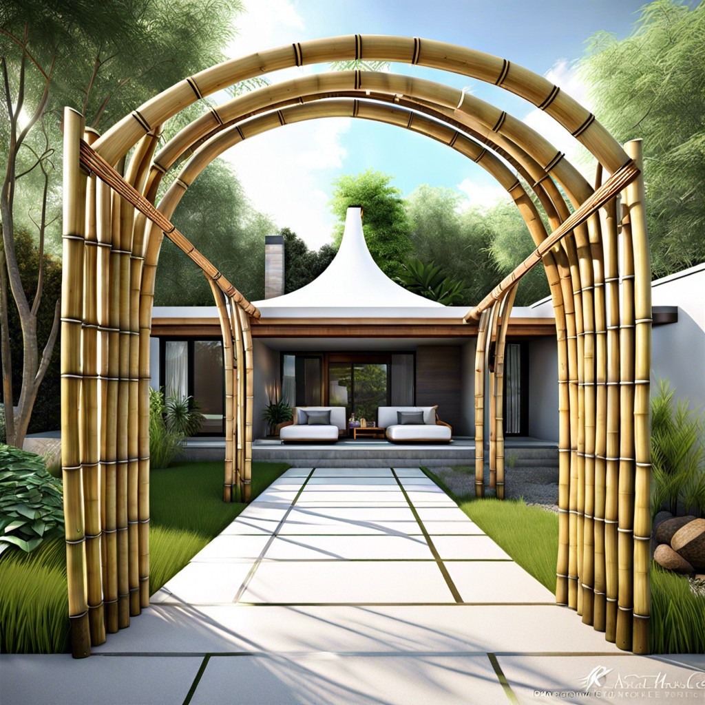 sustainable bamboo arches