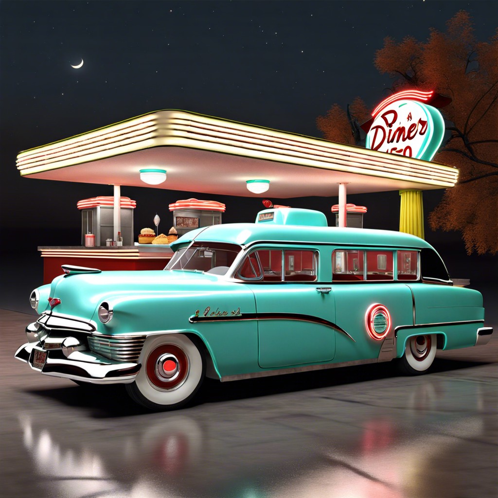 time warped 1950s diner