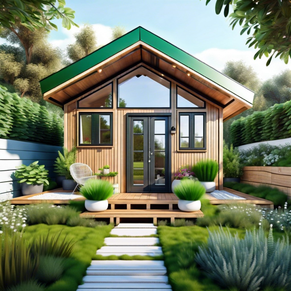 tiny house with green roof