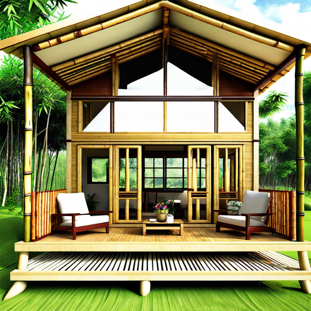 two story bamboo treehouse