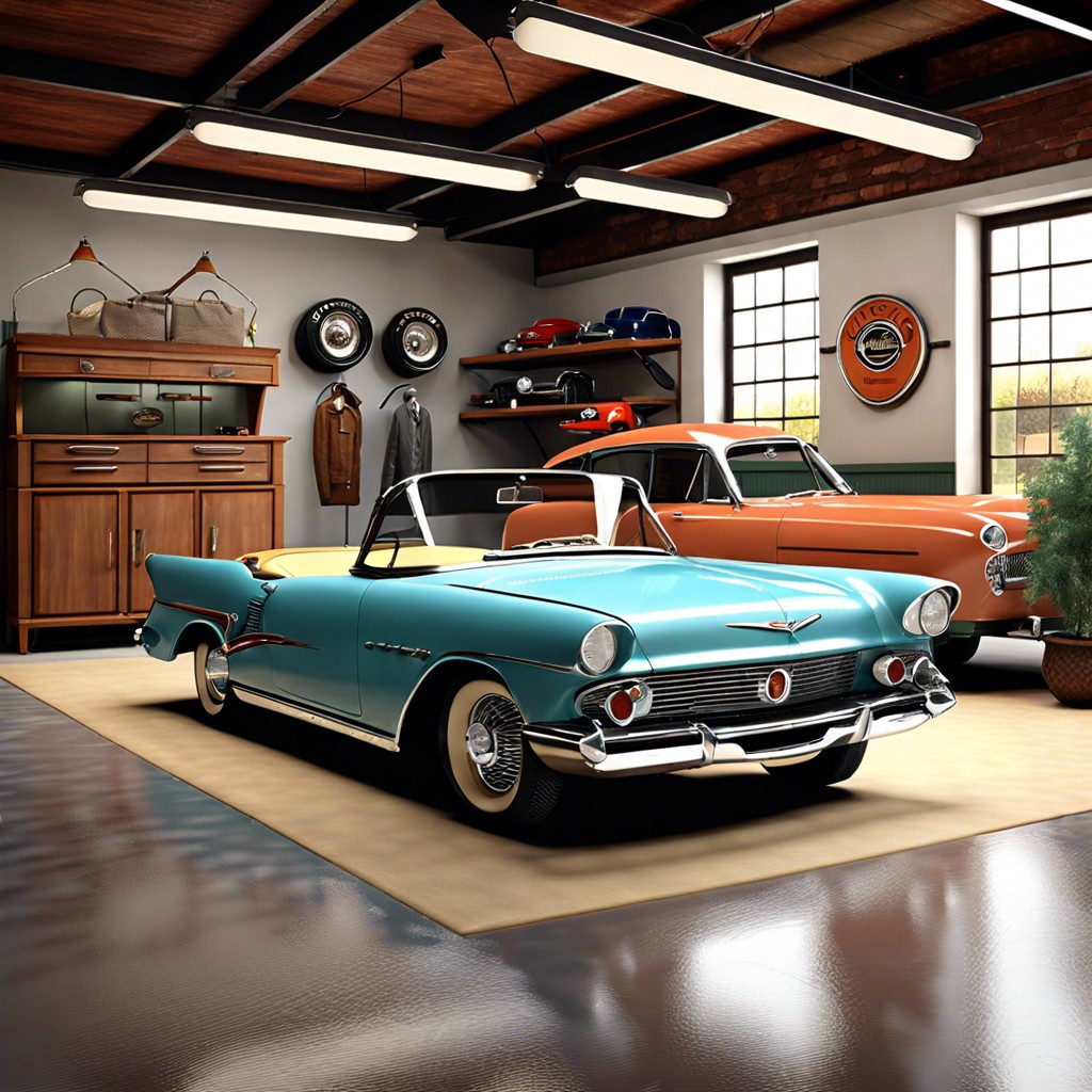 vintage car showroom