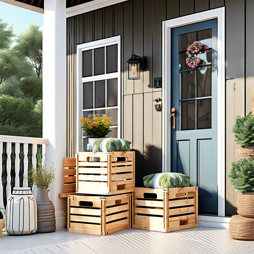 wooden crates for storage