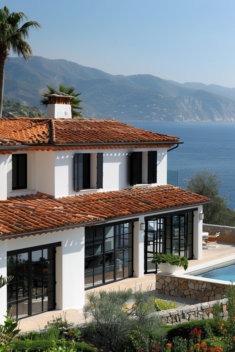 mediterranean house terracotta roof