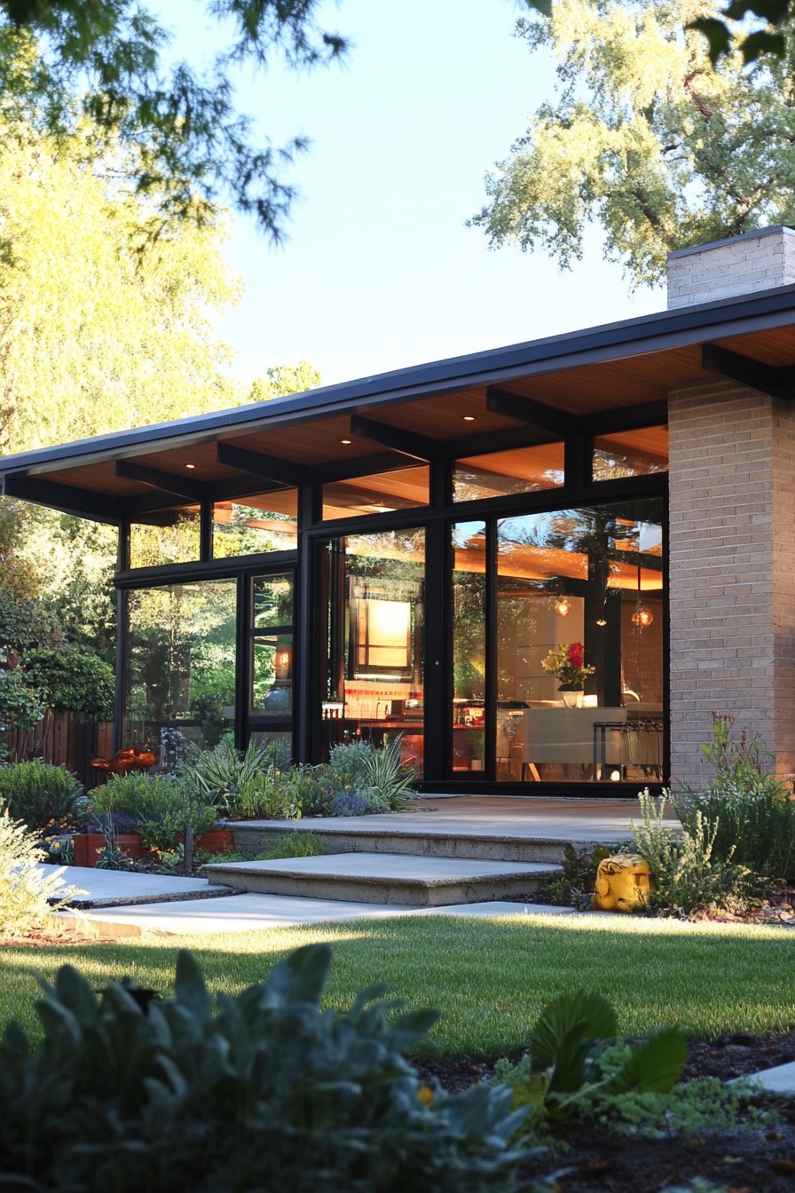 mid century modern house with clerestory windows 1