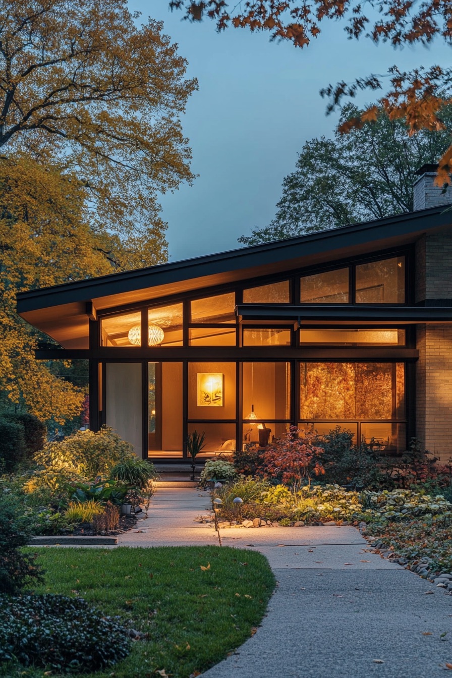 mid century modern house with clerestory windows 3