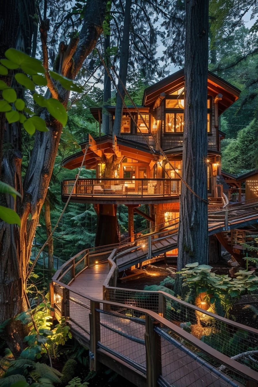 treetop modern mansion