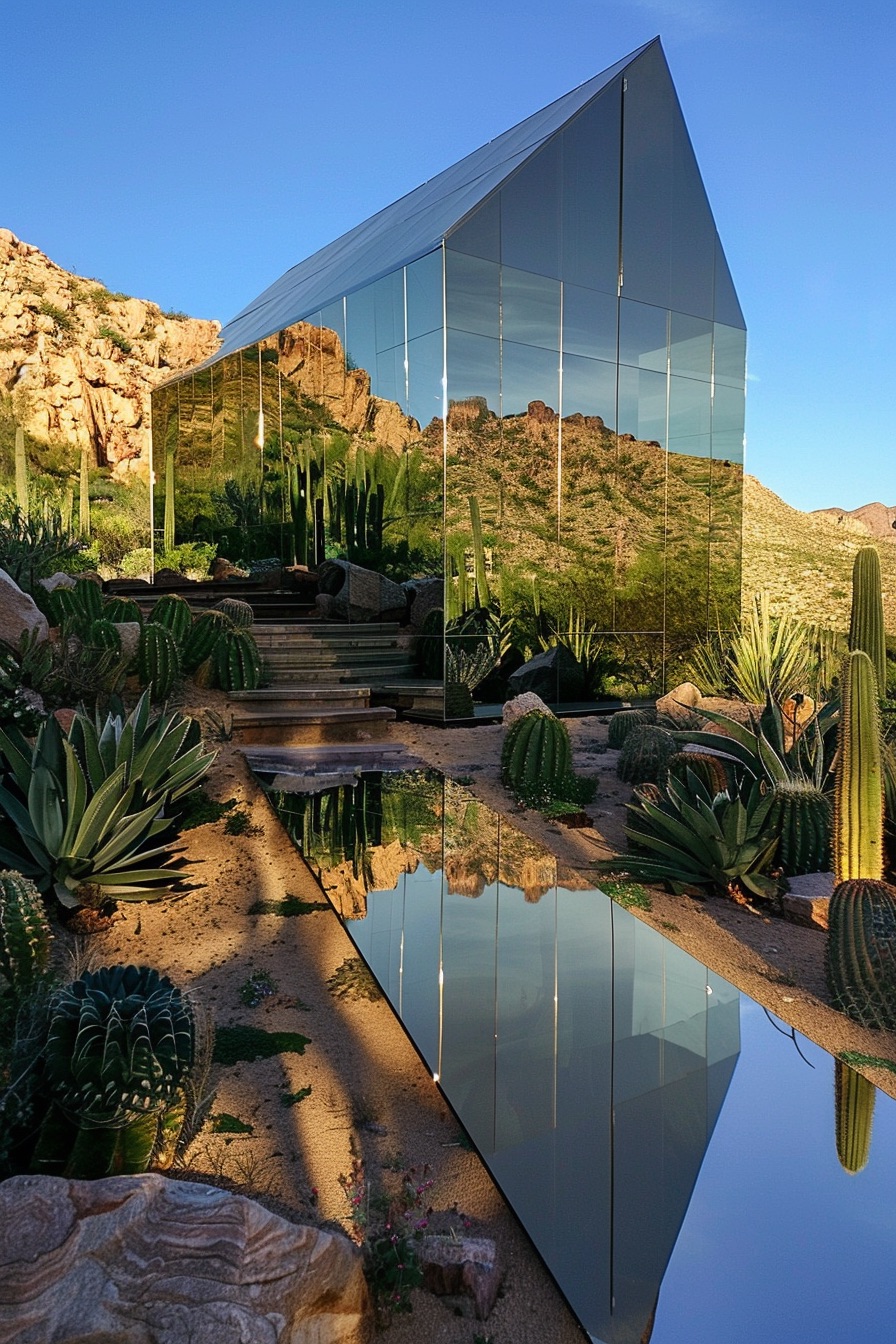 mirror desert house