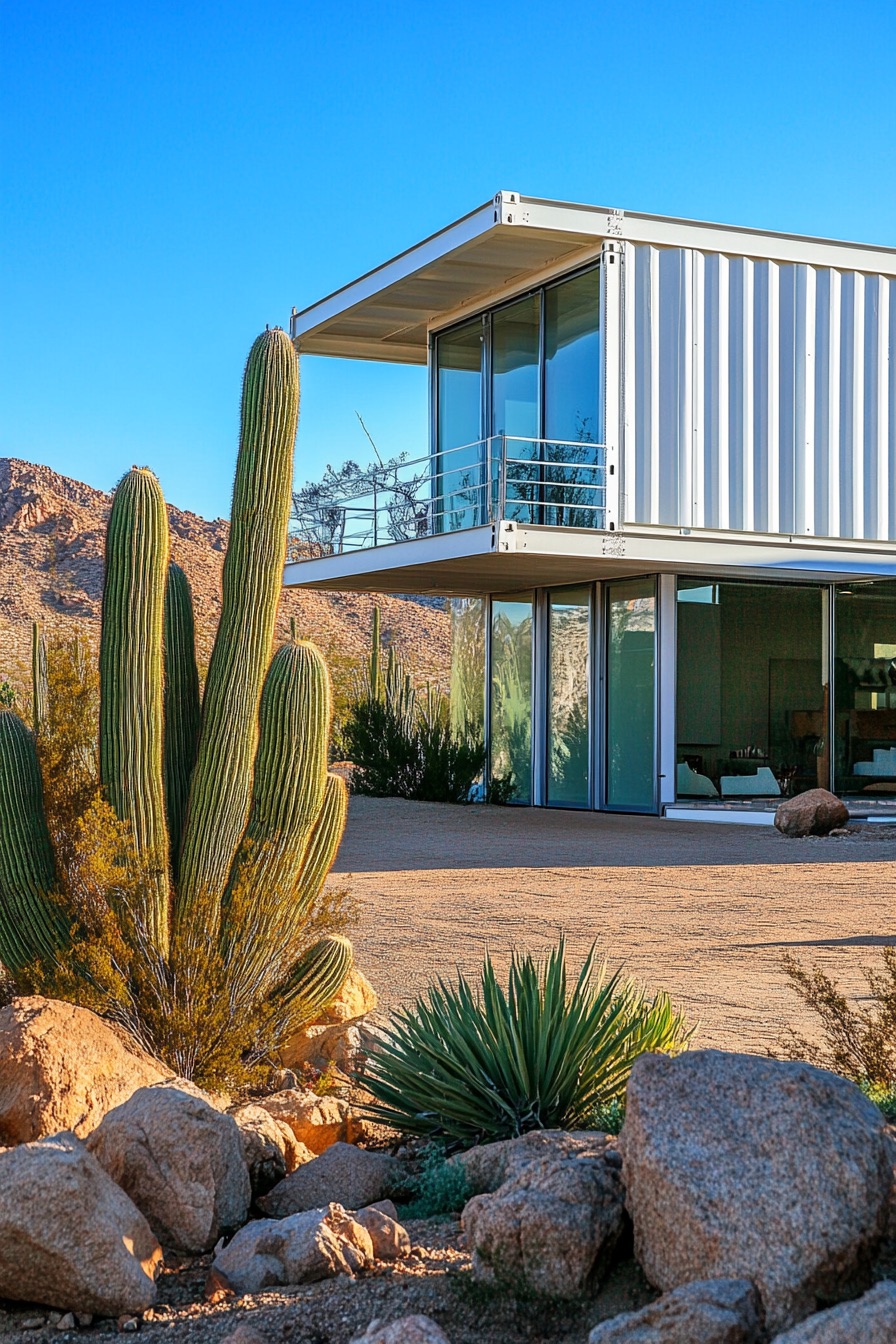 shipping container house in the desert 4