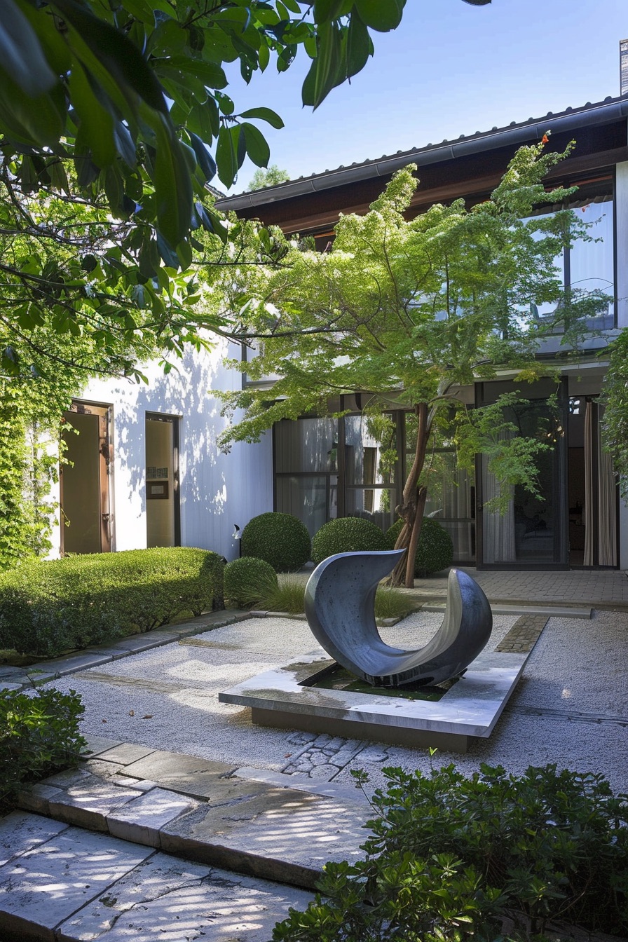 courtyard house statement piece