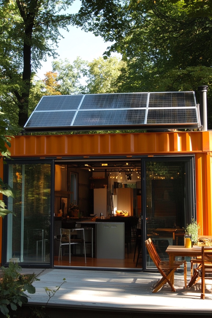 shipping container house solar 3