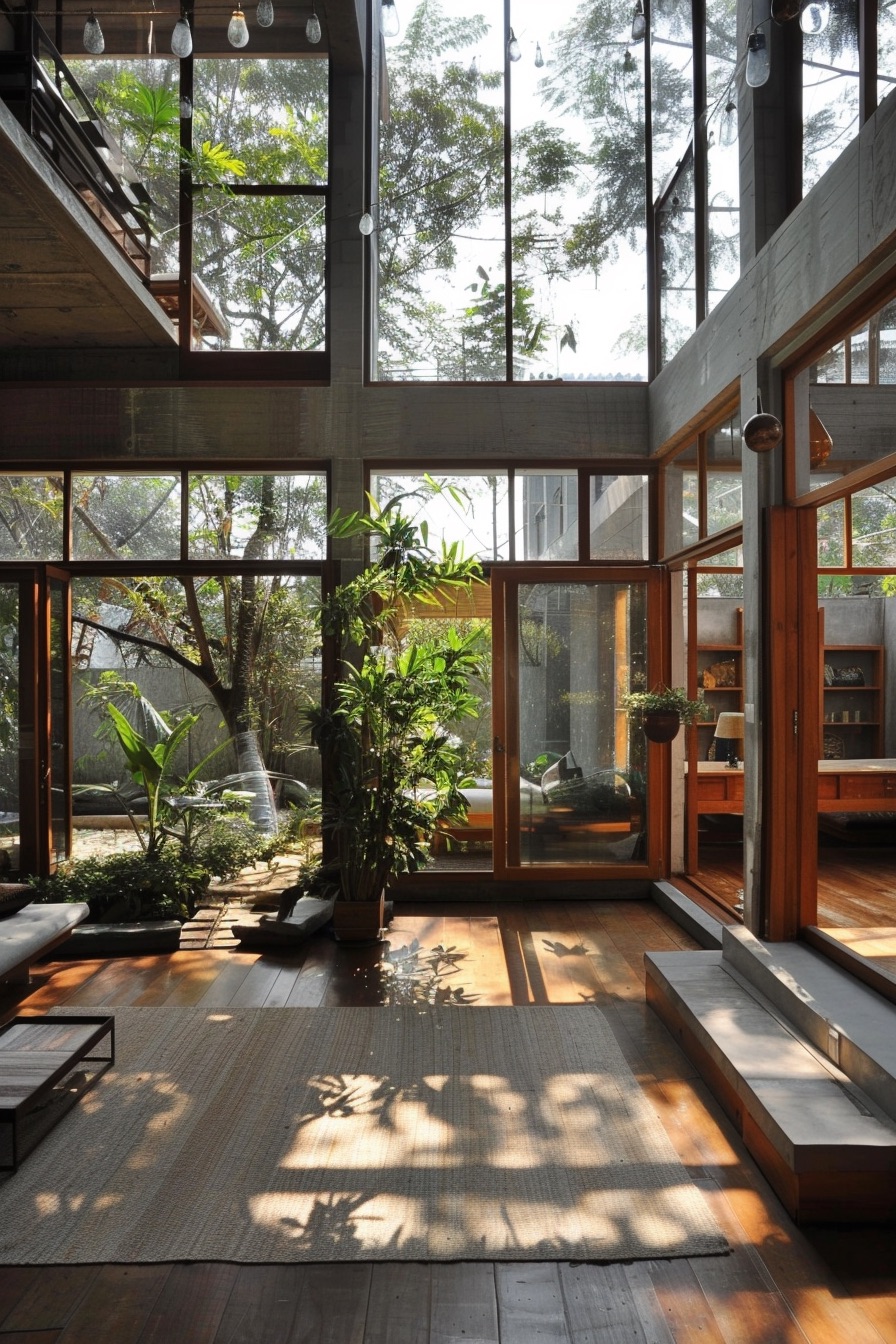 courtyard house lofted rooms