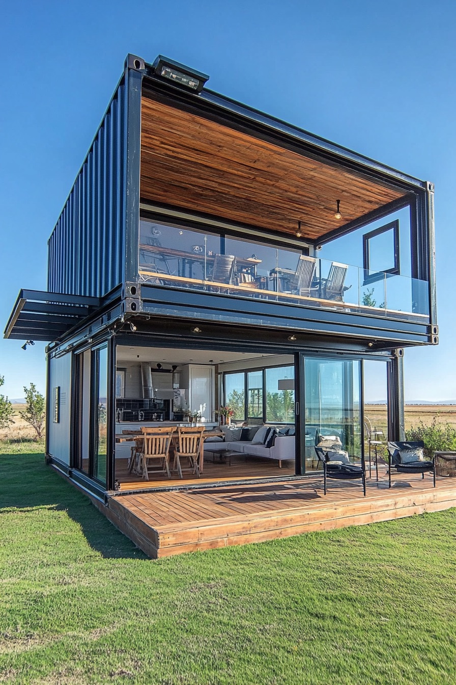 shipping container house mezzanine 3