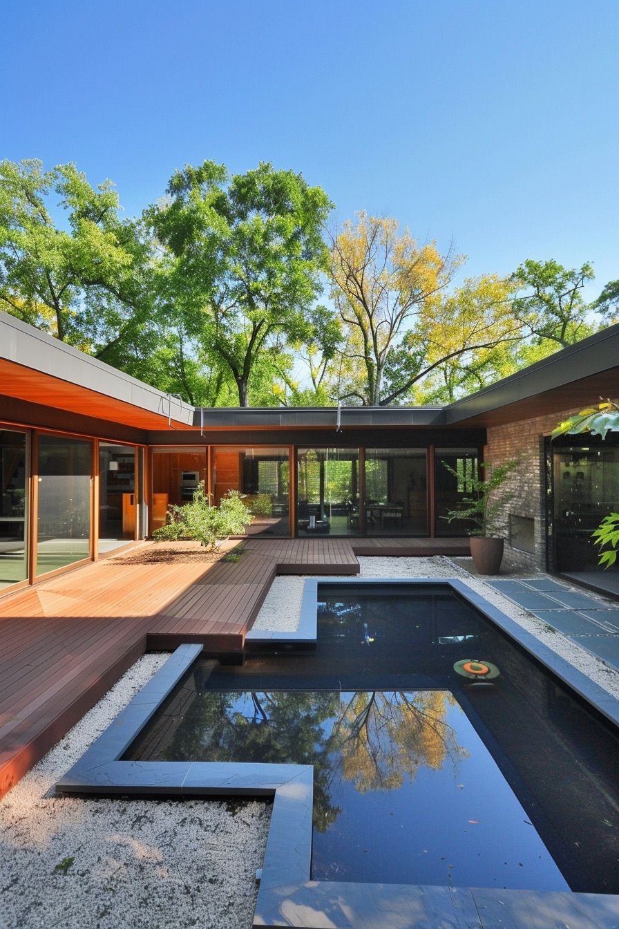 courtyard house pool deck