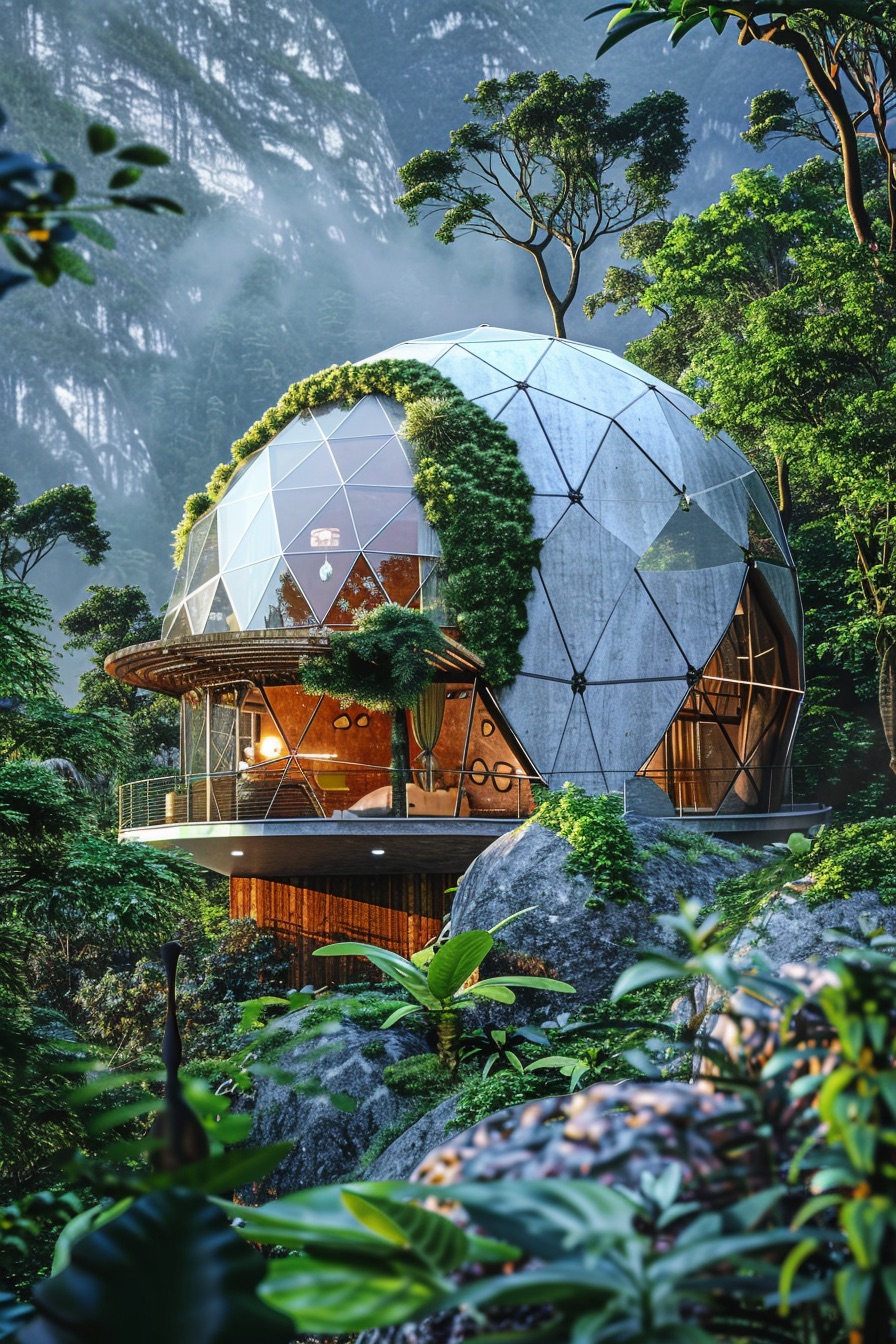 geodesic cabin