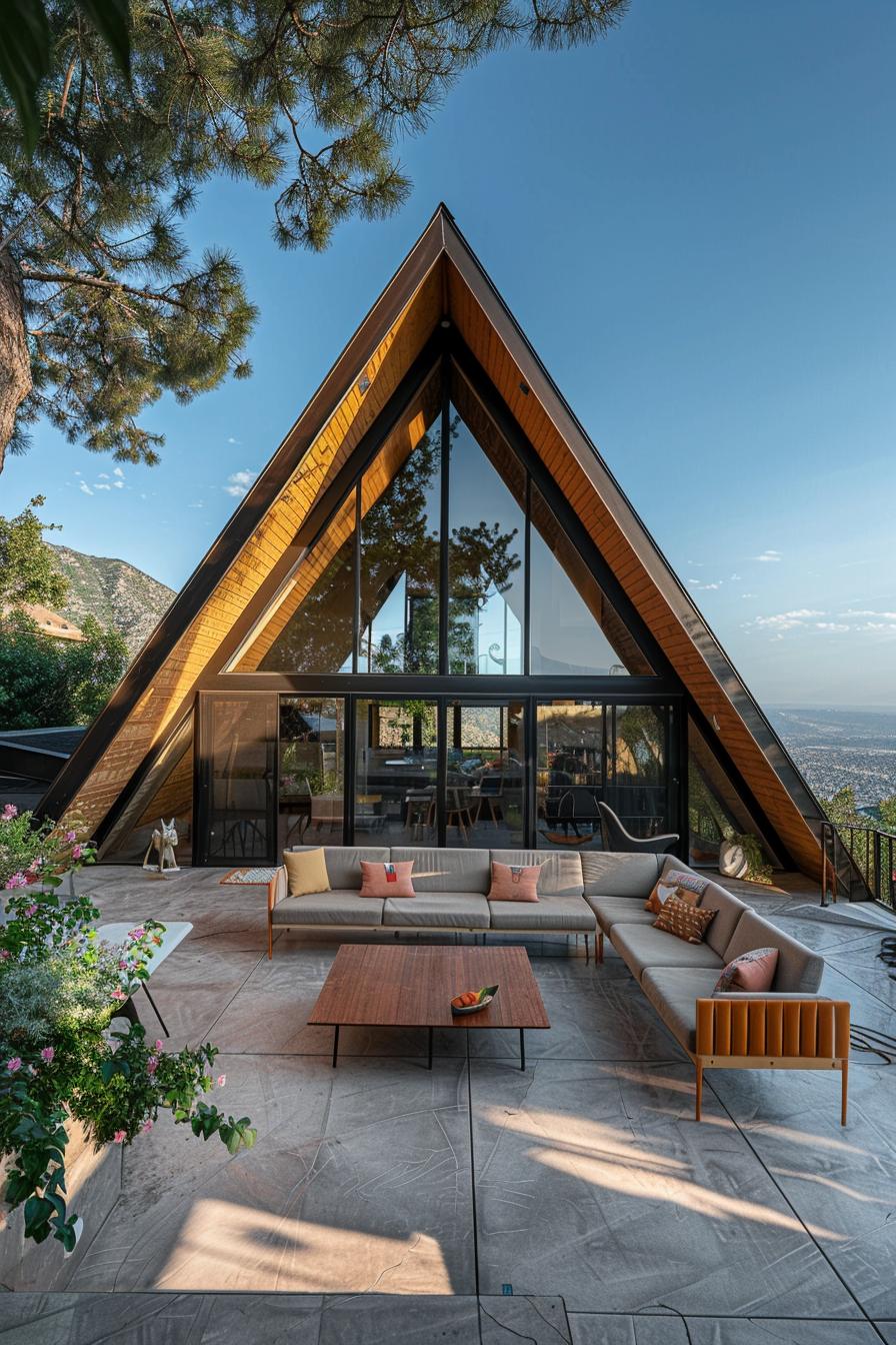 a frame house patio living