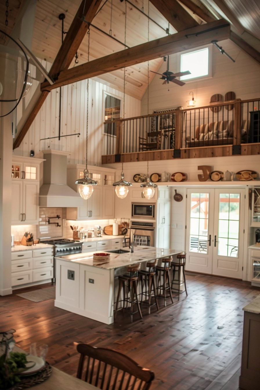 barn house kitchen