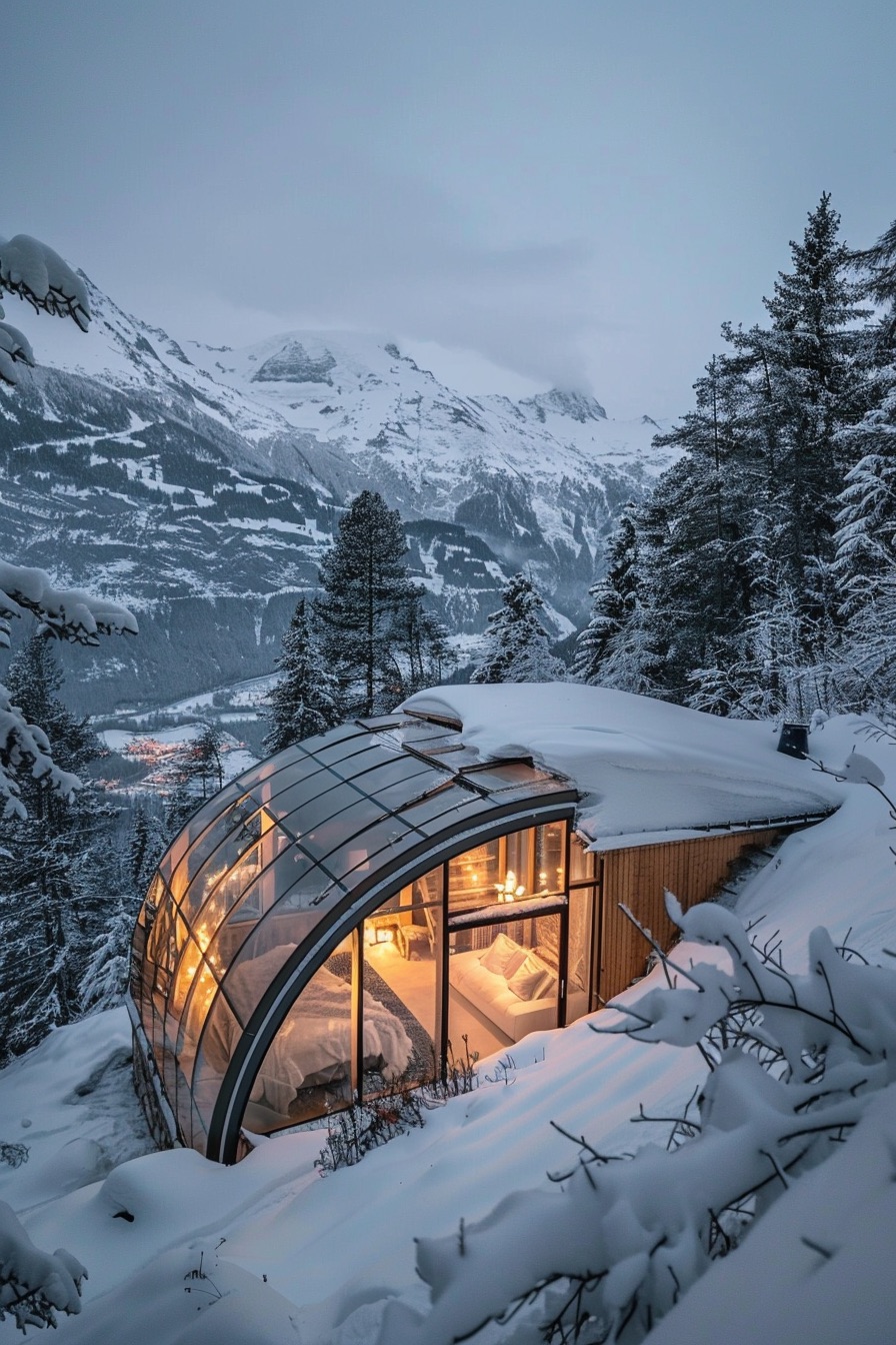 glass cabin round