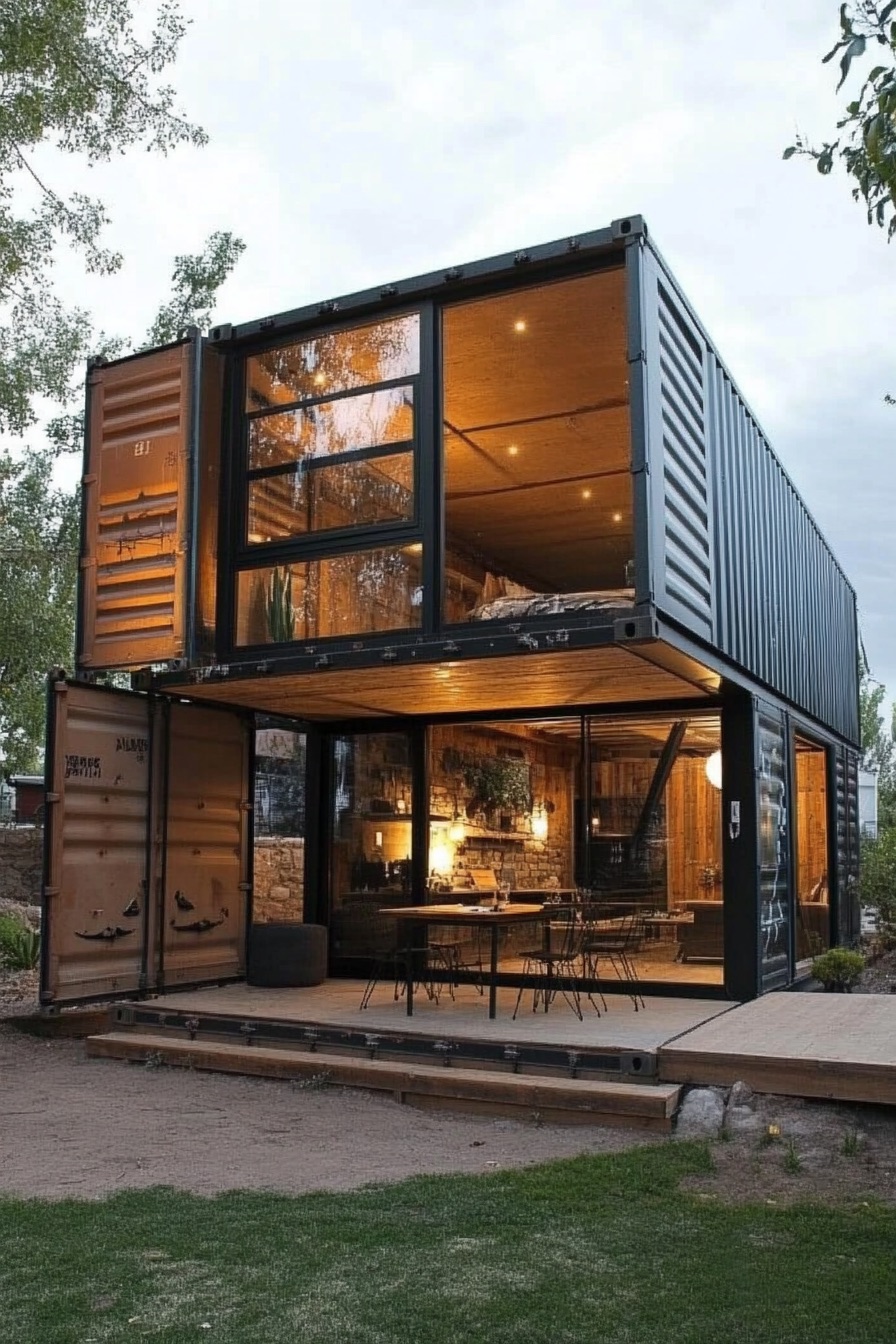 shipping container house minimalist 1