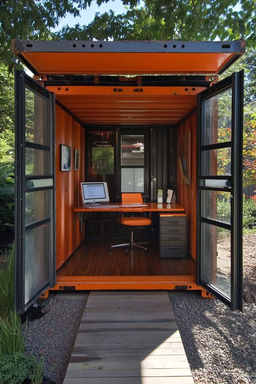 shipping container home office 1