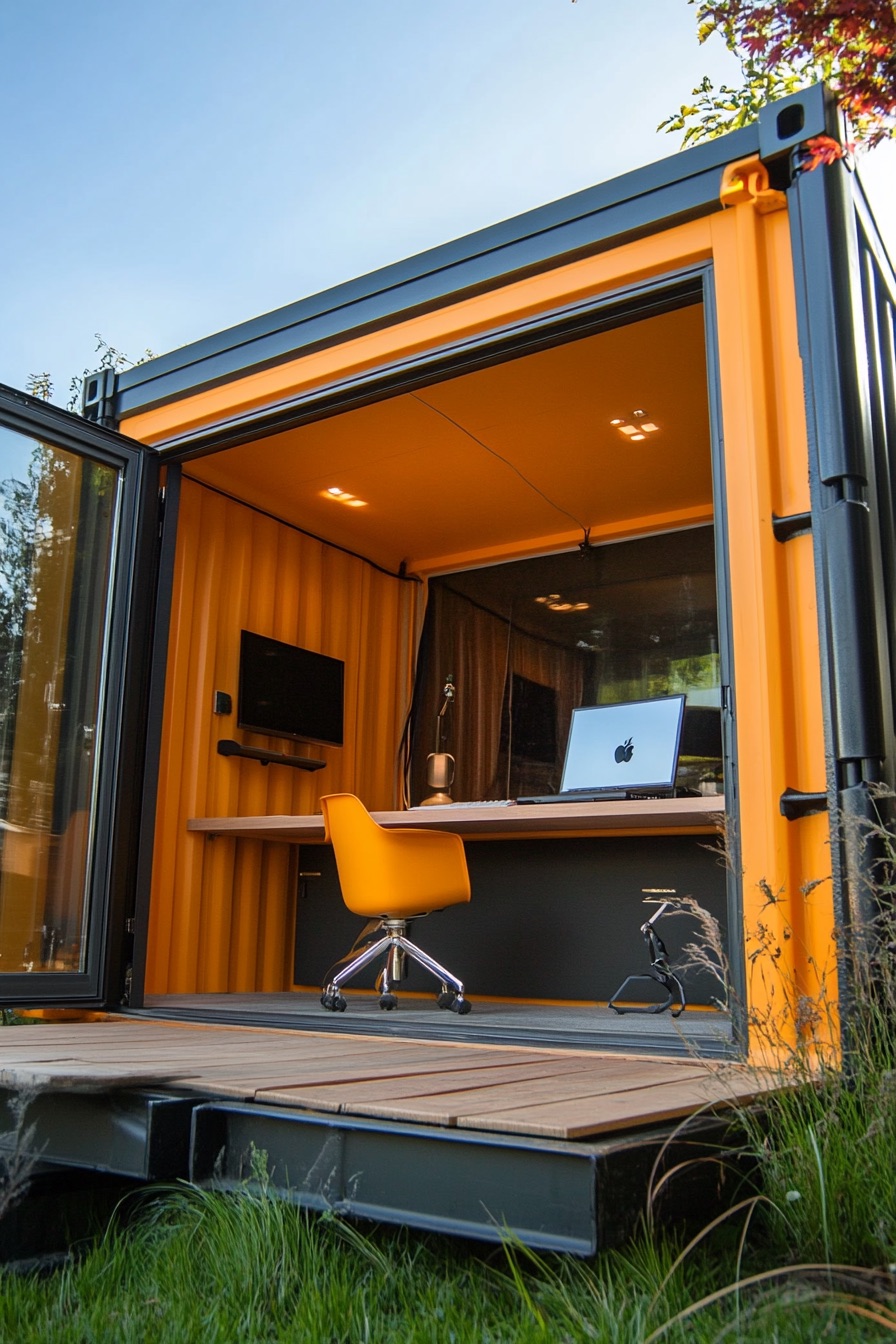 shipping container home office 2