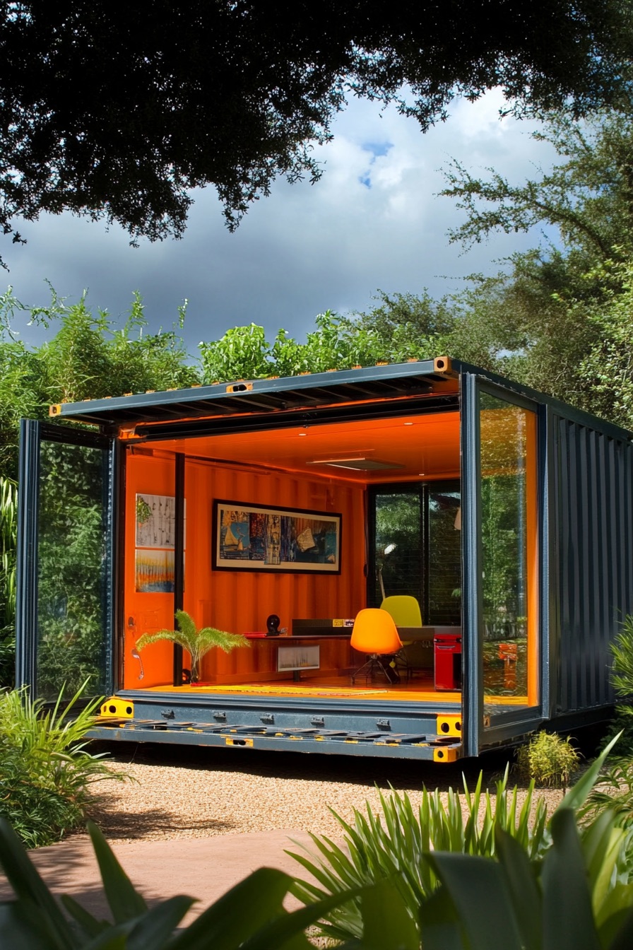 shipping container home office 3