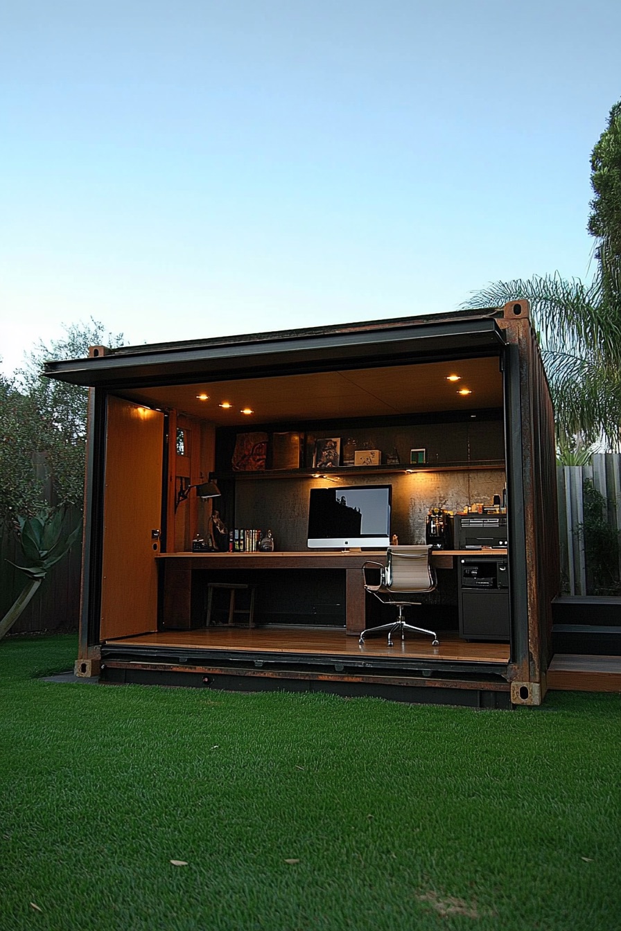 shipping container home office 4