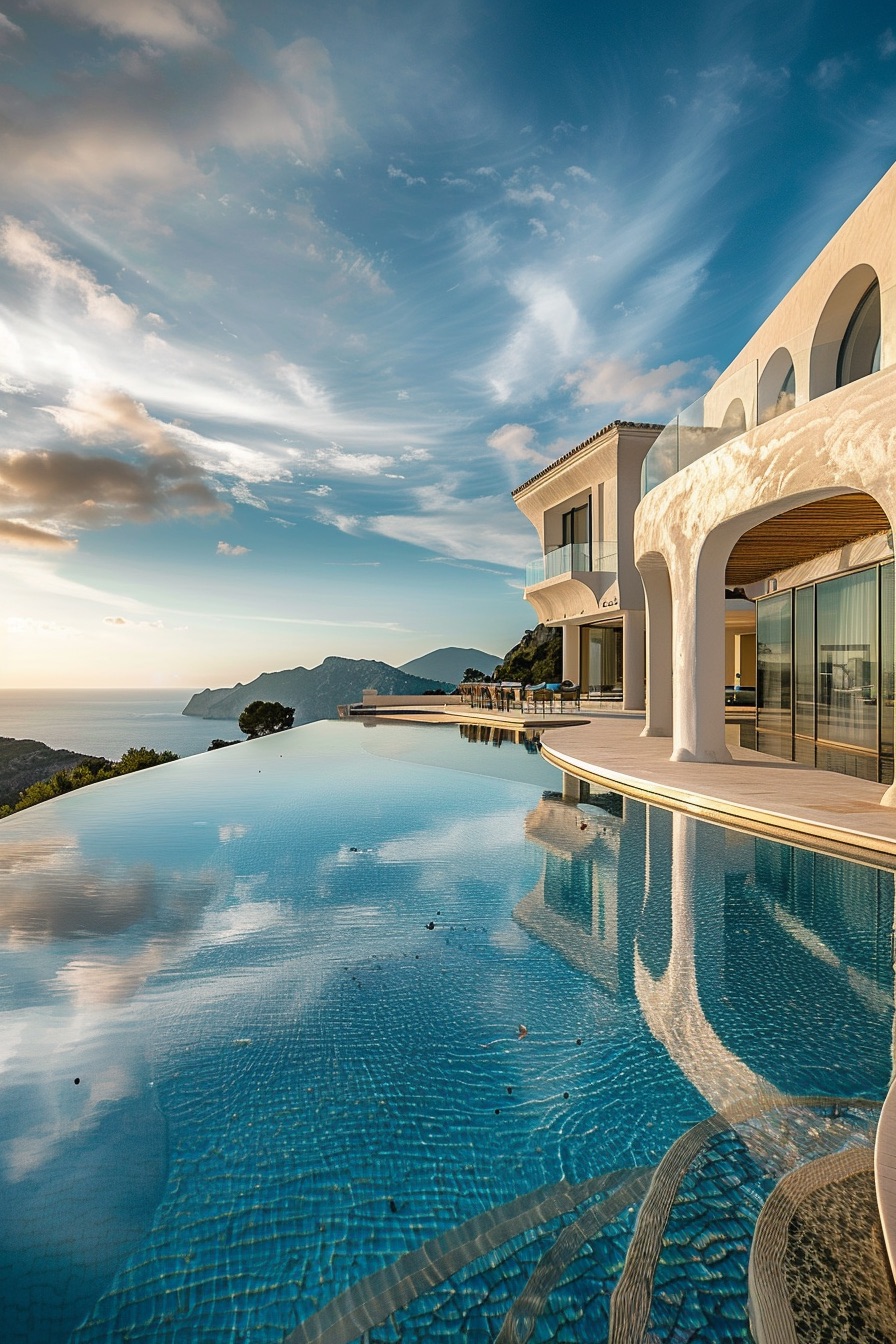 mediterranean mansion infinity pool 2