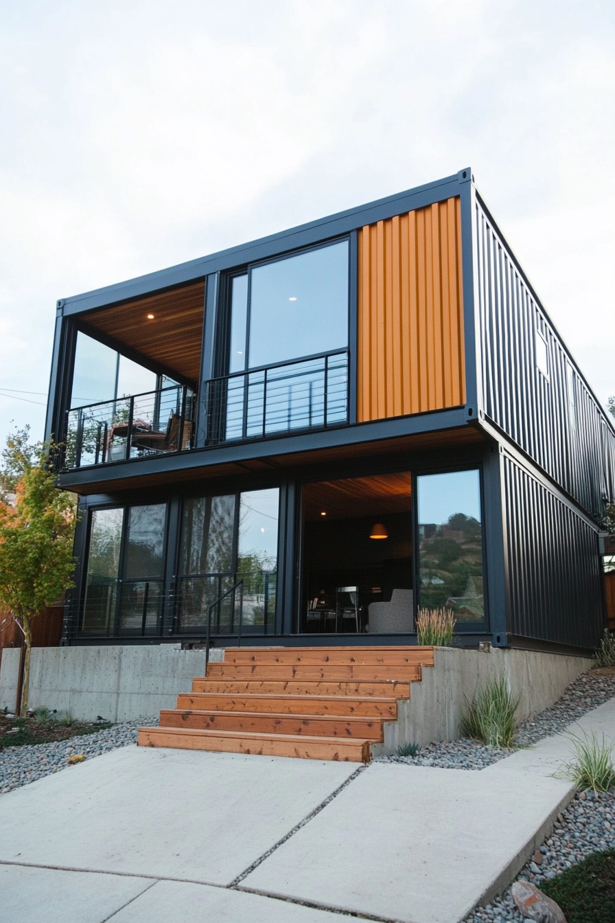 shipping container house multi level 4