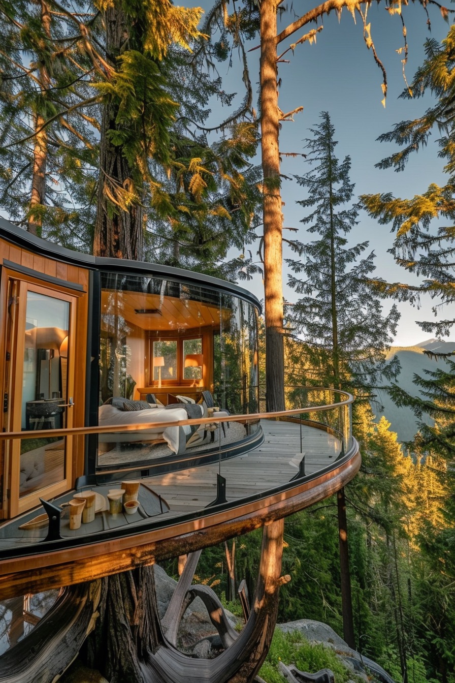 treetop cabin deck