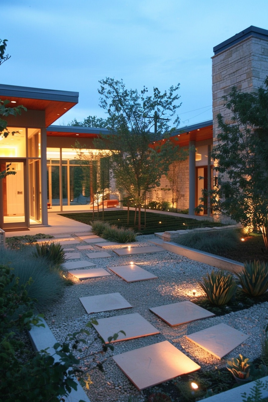 courtyard house indoor outdoor terrace