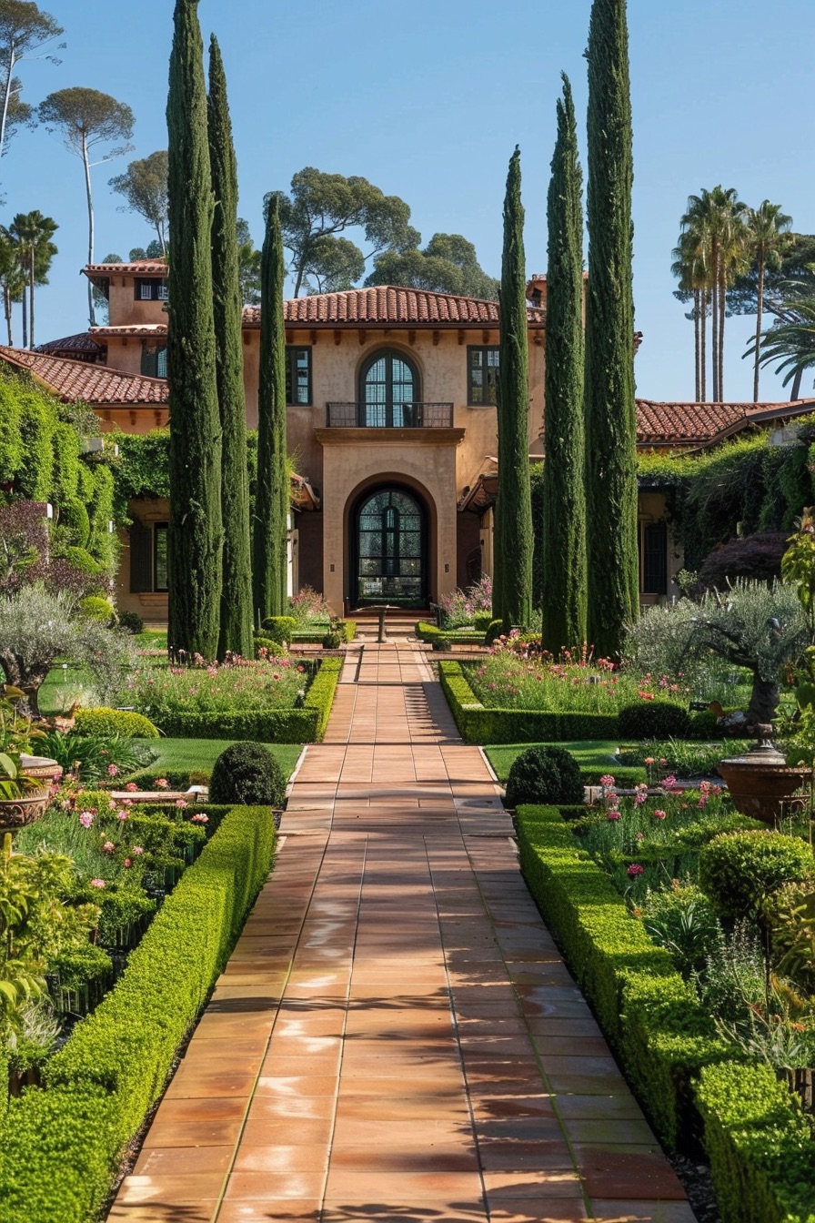 mediterranean mansion terracotta pathways 1