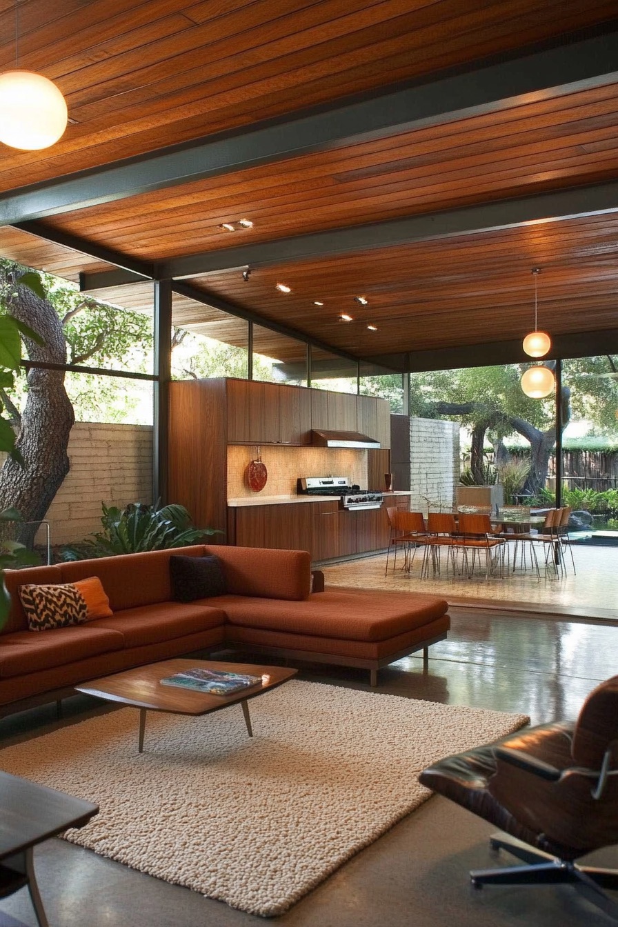 mid century modern house open floor 3