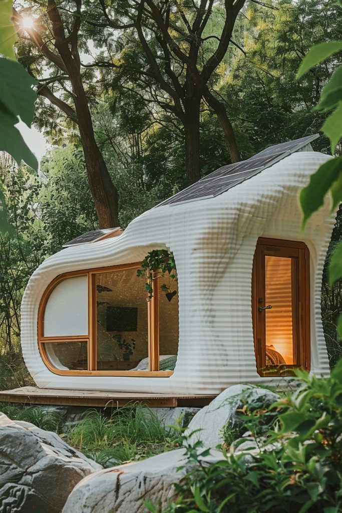 3d-printed cabin solar roof