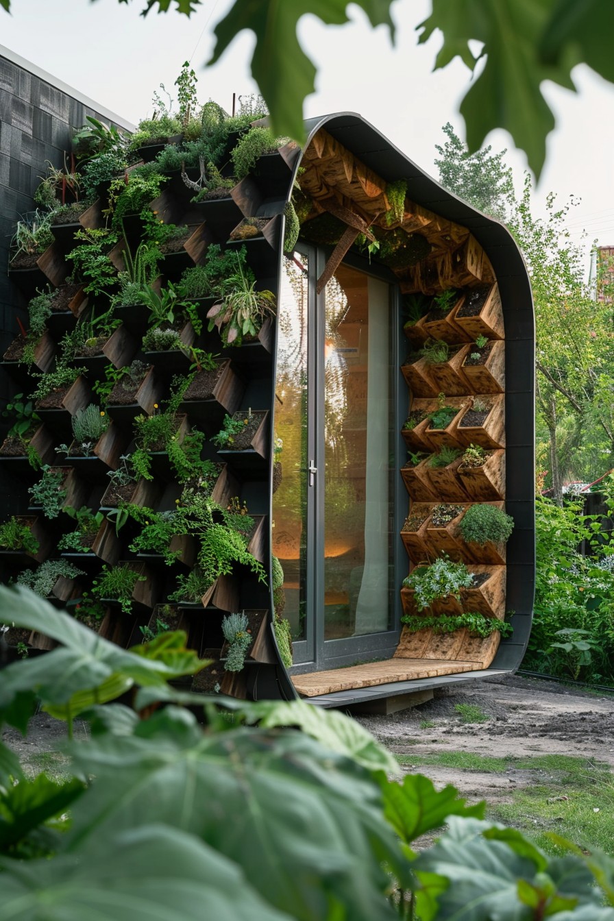 3d-printed living wall cabin