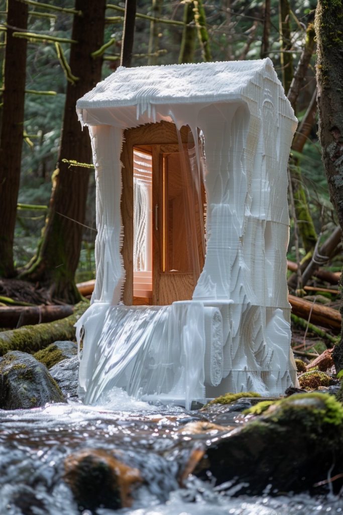 3d printed waterfall cabin