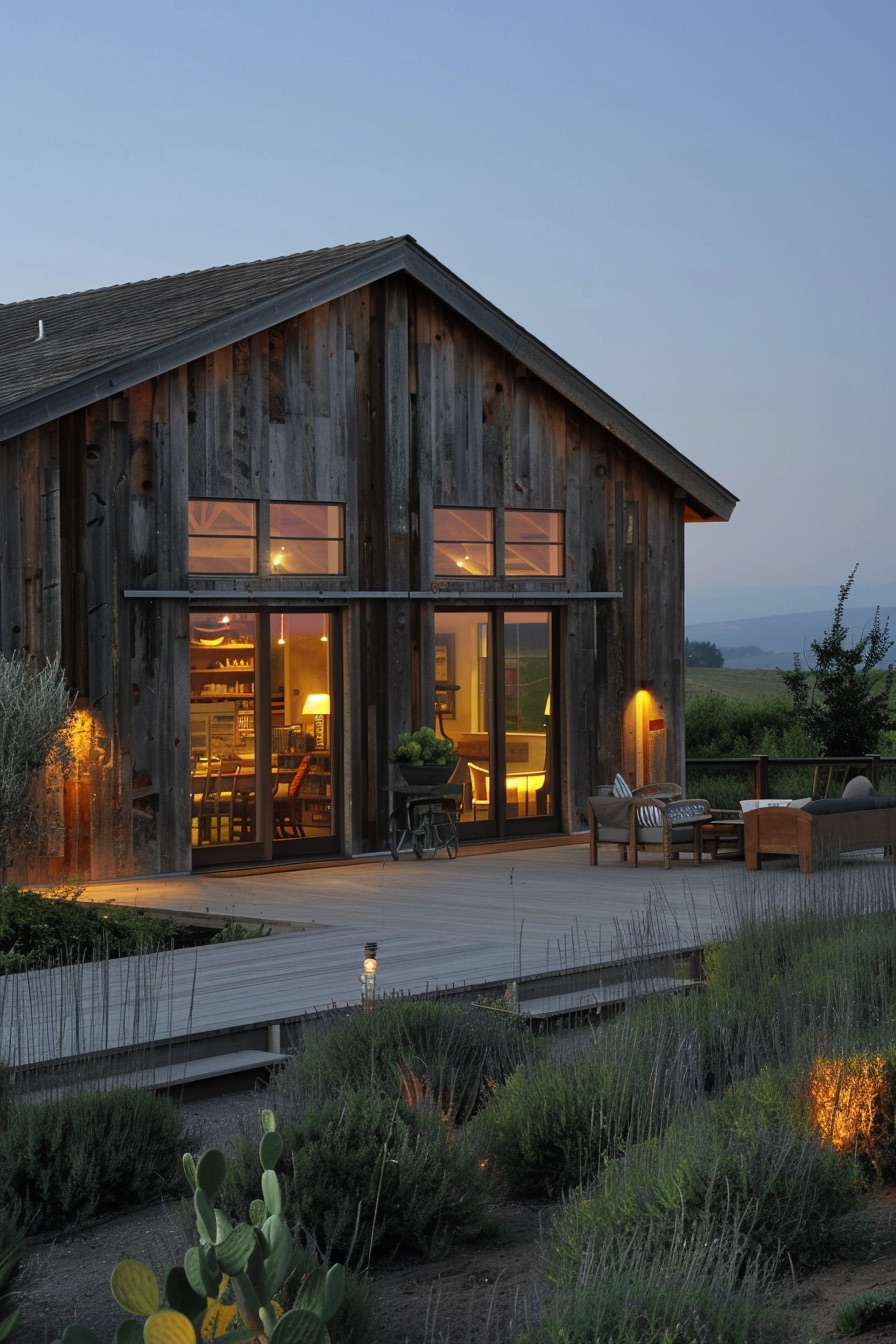 barn house reclaimed wood accent exterior