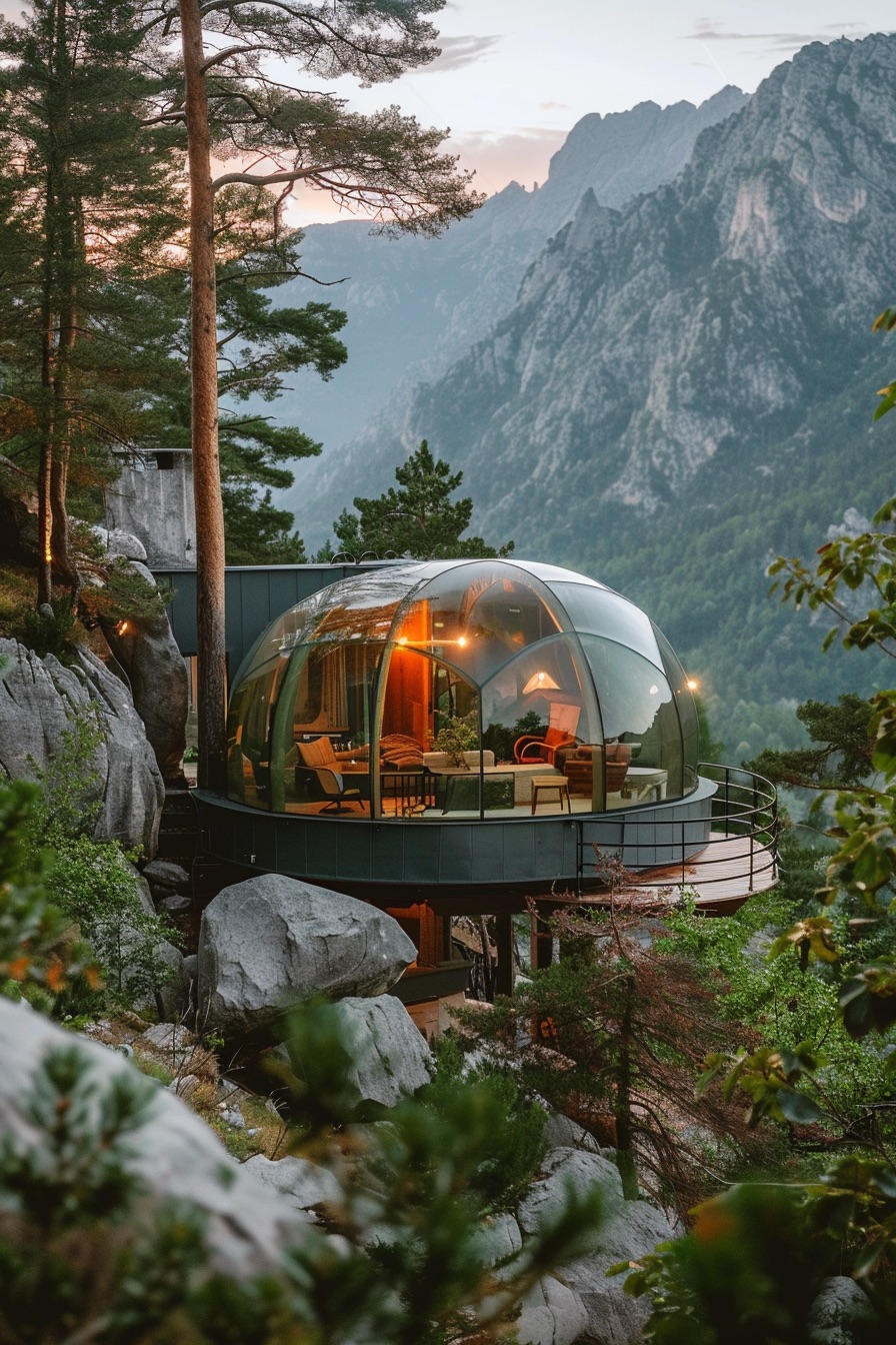 glass dome cabin