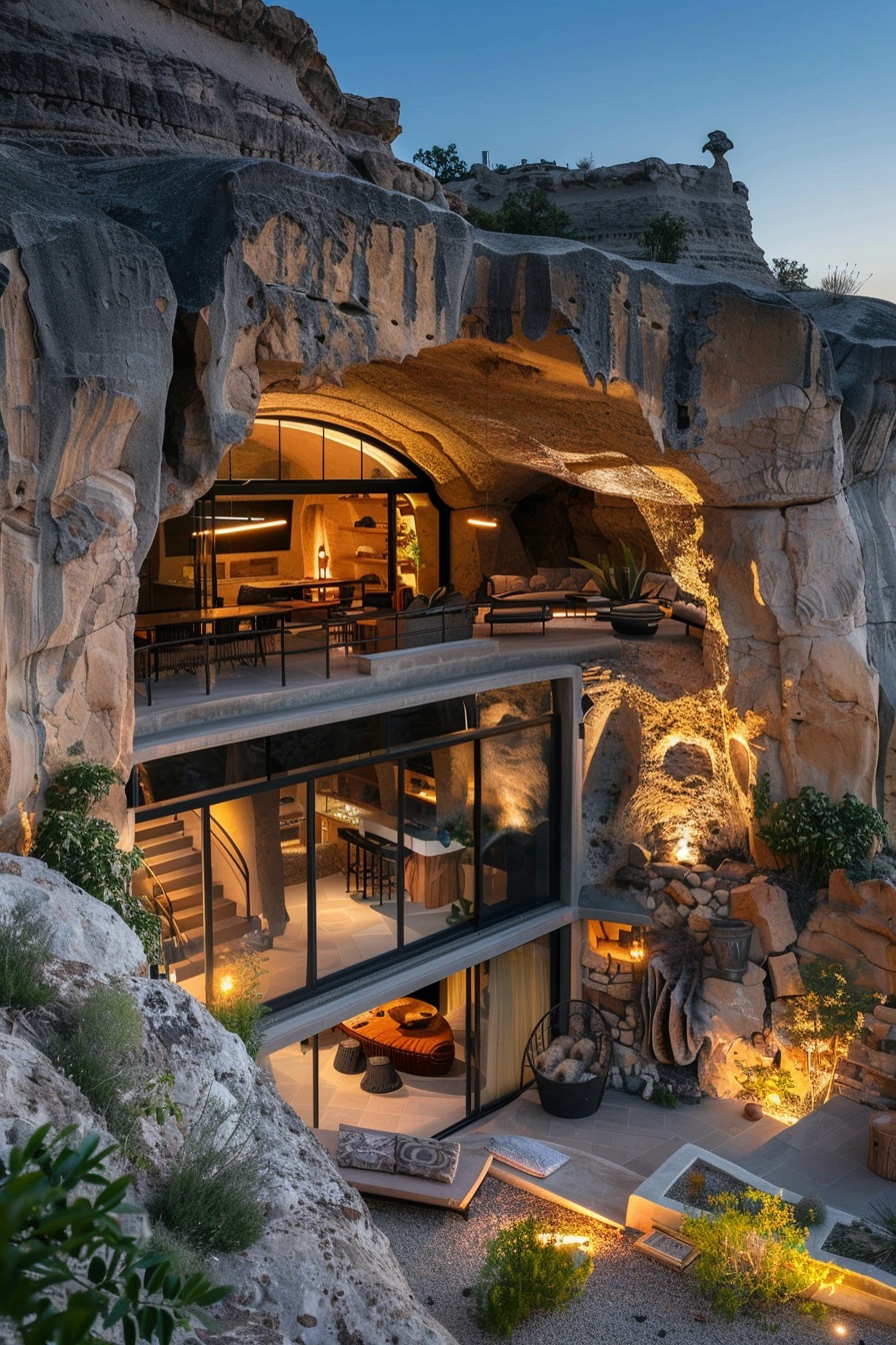 three story cave mansion