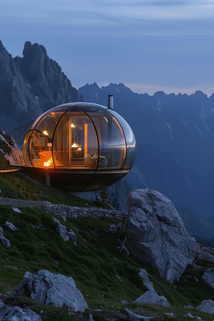 glass shpere cabin