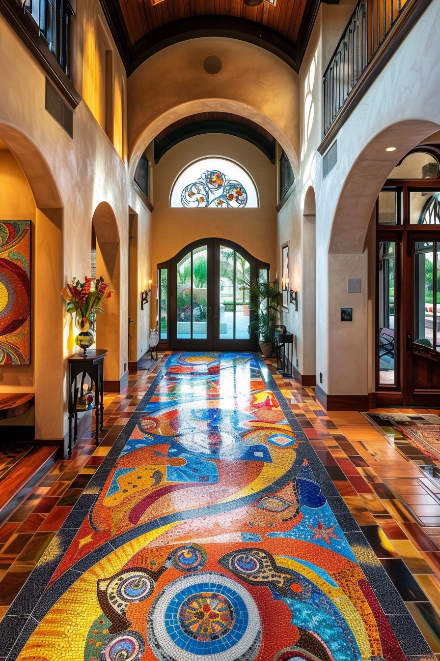 mediterranean mansion mosaic tile floor 1