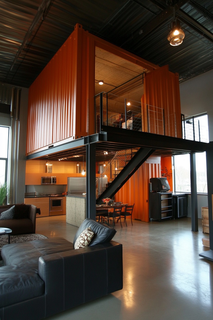 shipping container loft 4