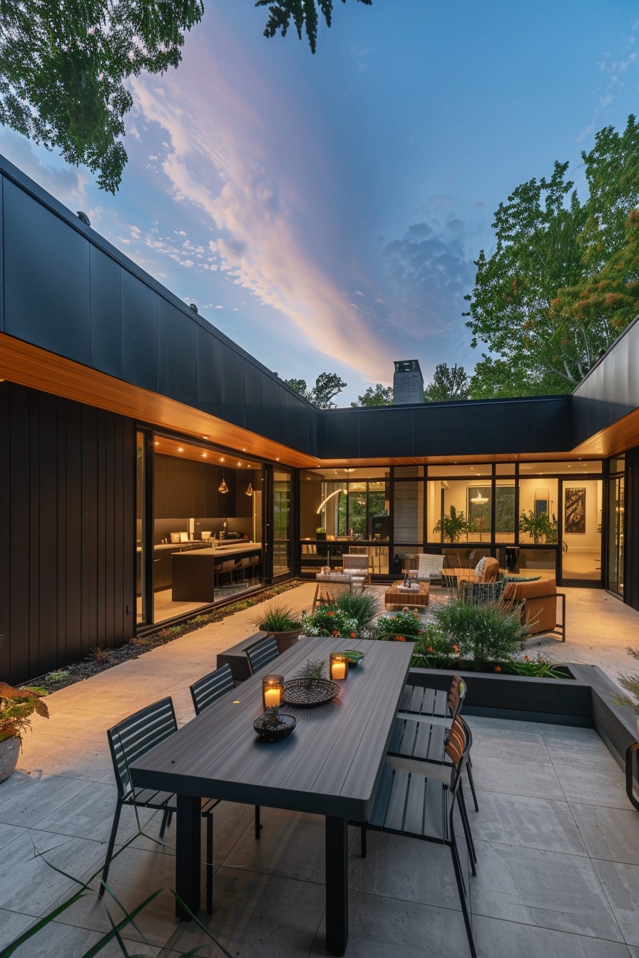 courtyard house lounge area